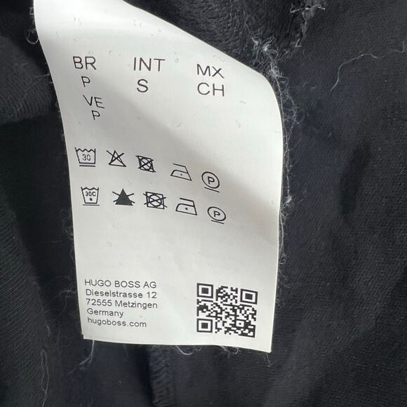 Hugo Boss Quarter-Zip Cotton Sweater With Knitted Structure Men's Size S Black - Picture 12 of 12